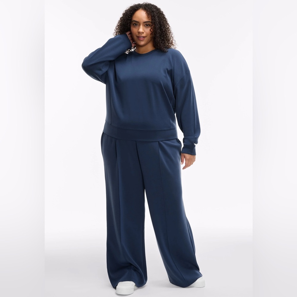 Peloton Washed Interlock Pintuck Women's Navy Blue Pants & Jumpsuit
